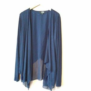 Ana a New Approach women blue cardigan size large